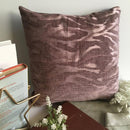 Purple Color Fur  Textured Design Chenille Cushion Cover Design (16 x 16 ) 1Pc