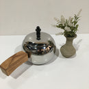 Stainless Steel Tableware Service Cooker with Wooden Handle For One Portion MK