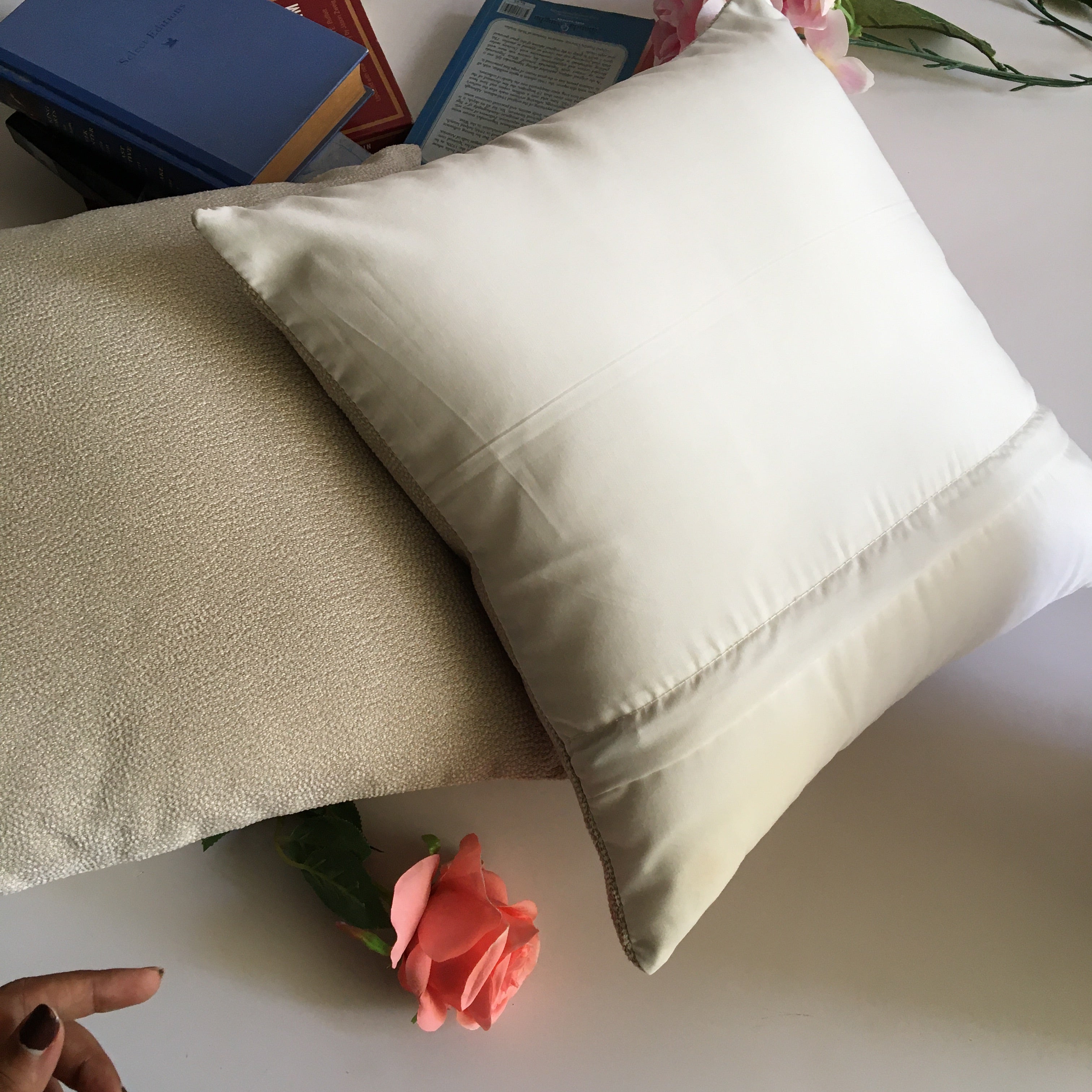 Decorative Self Dotted Textured Pattern Cushion Cover (16 x 16 ) 1Pc