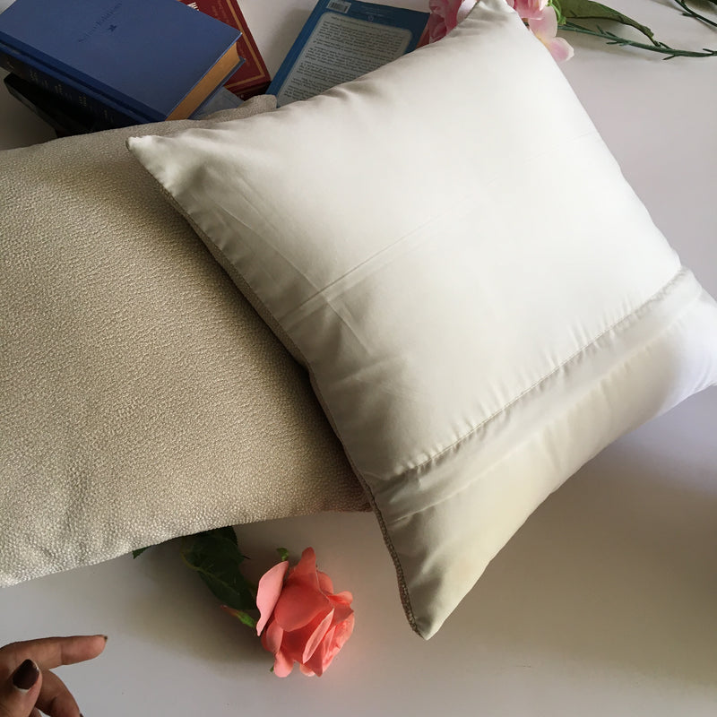 Decorative Self Dotted Textured Pattern Cushion Cover (16 x 16 ) 1Pc