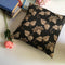 Decorative Black & Beige Leaf Pattern Sofa Cushion Cover Design (16 x 16 ) 1Pc