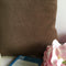 Decorative Ochre Brown Velvet Chain Pattern Cushion Cover (16 x 16 ) 1Pc