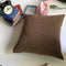 Decorative Ochre Brown Velvet Chain Pattern Cushion Cover (16 x 16 ) 1Pc