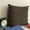 Dark Brown Jute Feel Distorted Pattern Soft Cushion Cover Design (16 x 16 ) 1Pc