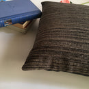 Dark Brown Jute Feel Distorted Pattern Soft Cushion Cover Design (16 x 16 ) 1Pc