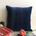 Plain Blue Velvet Color Sofa Cushion Cover