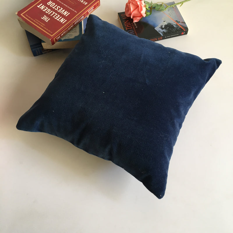 Luxurious Plain Blue Velvet Color Sofa Cushion Cover  (16 x 16 ) 1Pc