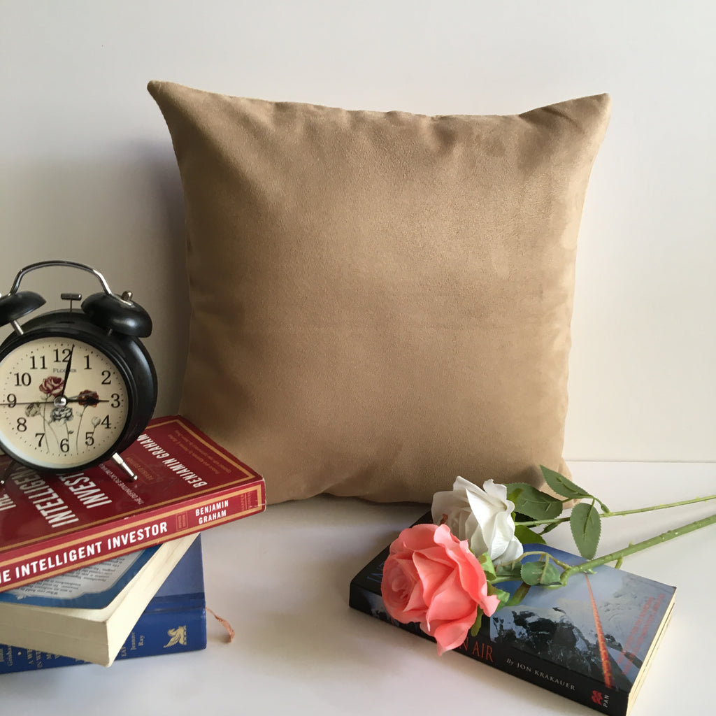  Luxurious Plain Suede Soft Cushion Cover