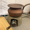Copper Punjabi Handi Pan With Cover, Clay Color Metal Angithi & Mini Dip Warmer By MK