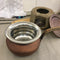 Copper Punjabi Handi Pan With Cover, Clay Color Metal Angithi & Mini Dip Warmer By MK
