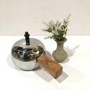 Stainless Steel Tableware Service Cooker with Wooden Handle For One Portion MK