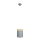 Modern Pendant Metal & Wood Nordic Hanging Colorful Lamp With Bulb