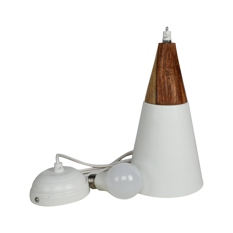 Modern Conical Nordic Pendant Light For Cafe & Bars With LED Bulb 1PC