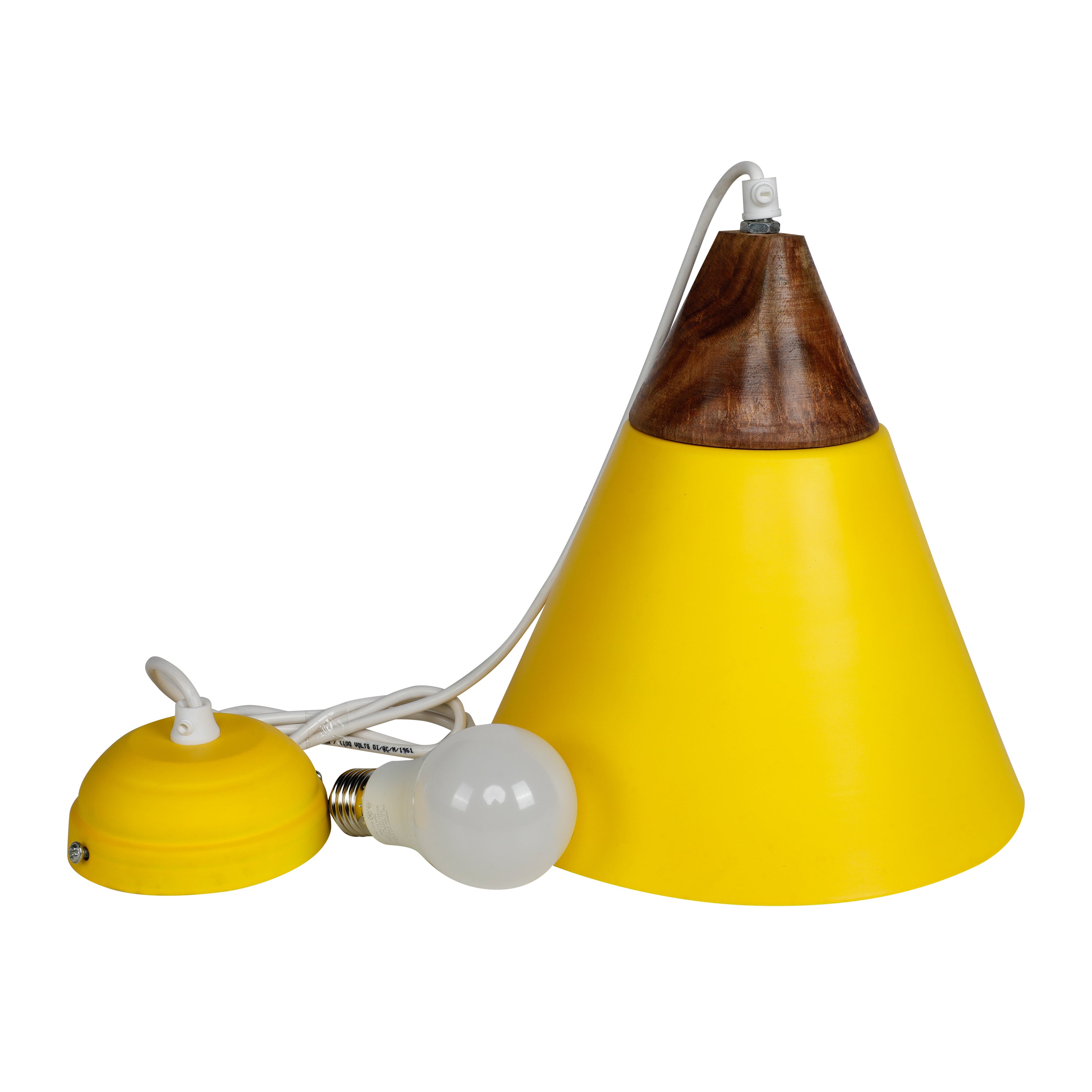 Modern Conical Nordic Pendant Light For Cafe & Bars With LED Bulb
