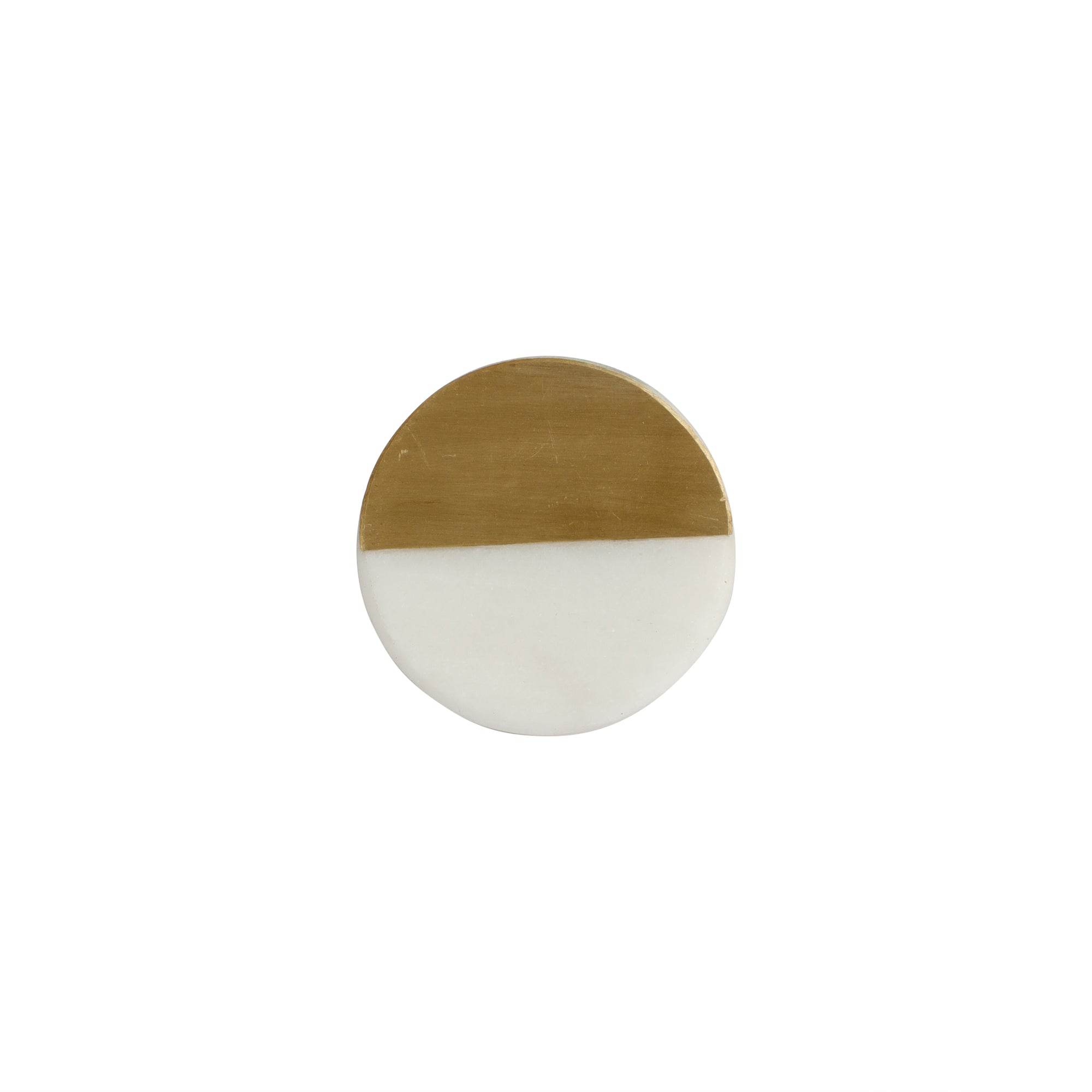 Brass Gold And White Marble Cupboard Door Knobs 1Pc