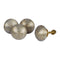 Moroccan Inspired White & Gold Patterned Brass Knob 1Pc