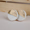 Brass Gold And White Marble Cupboard Door Knobs 1Pc