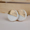 Brass Gold And White Marble Cupboard Door Knobs 1Pc