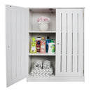 Bathroom PVC Freestanding Storage Cabinet With Handle Doors With Free Soap Dish By Miza