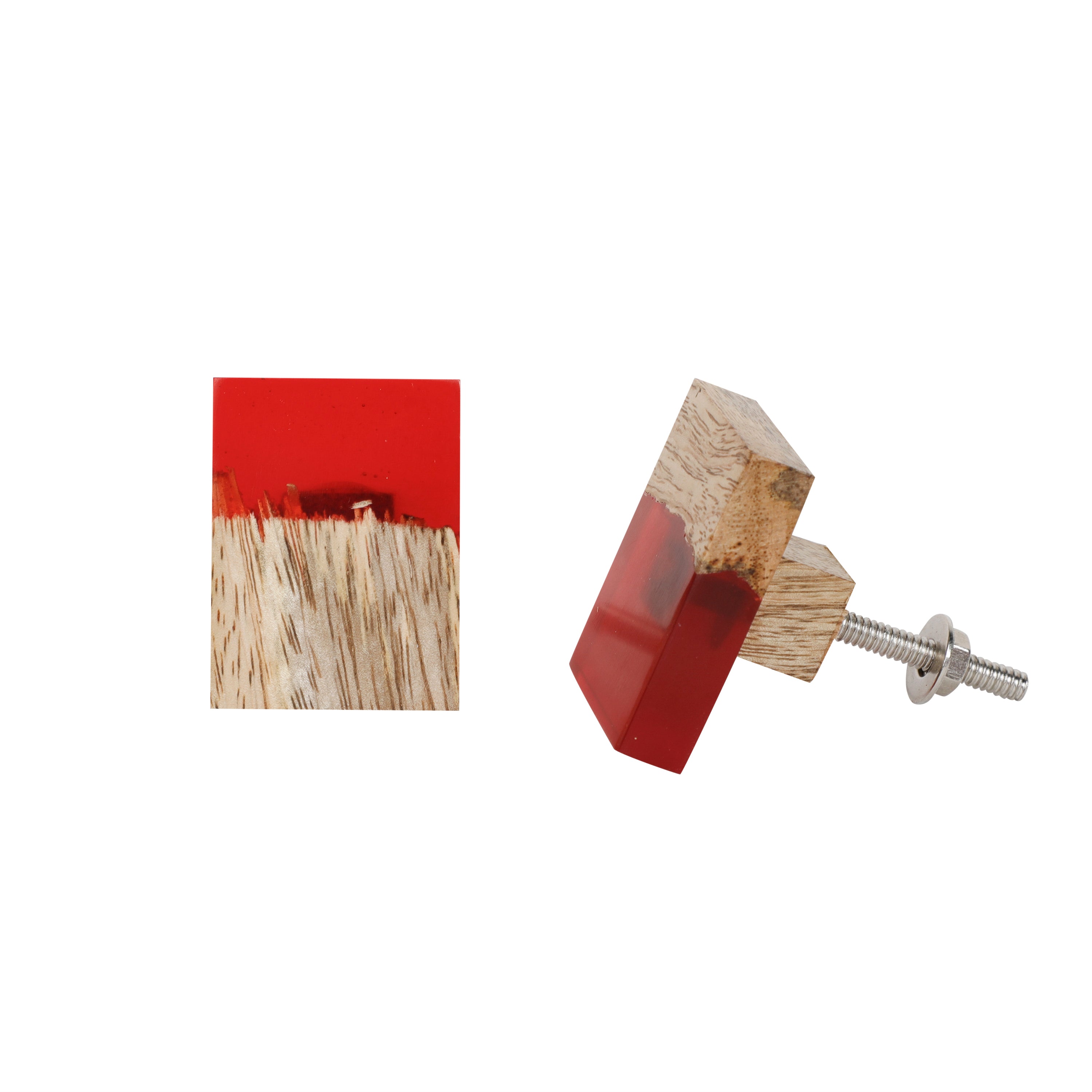 Hand Crafted Modern Roohaphza Door/Cabinet Knob In Resin & Wood 1PC