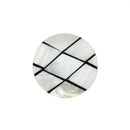 Cross Diamond Pattern Black & White Resin,Wood & MOP Cupboard Door Knob, Drawer Pull 1Pc