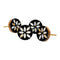 Petals Design Black & White Resin,Wood & MOP Cupboard Door Knob, Drawer Pull 1Pc