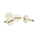 White Marble Stone Drawer& Cabinets Knobs