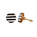 Black & White Resin knob , Stripe Design Cupboard Door Knob, Drawer Pull 1Pc