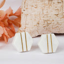 White Marble Stone Drawer& Cabinets Knobs