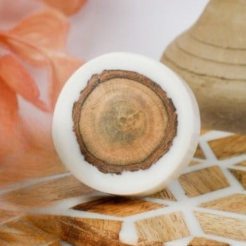 Resin Wooden Bark Knob Inlay for Cabinets & Cupboards Drawer 1PC