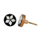 Diamond Black & White Resin, Wood & MOP Cupboard Door Knob, Drawer Pull 1Pc