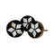 Diamond Black & White Resin, Wood & MOP Cupboard Door Knob, Drawer Pull 1Pc