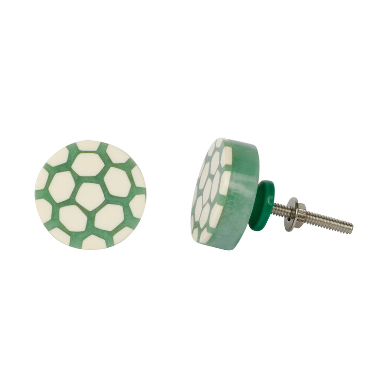 Hand Crafted Modern Green Turtles Pattern Resin Door/Cabinets Knobs 1Pc