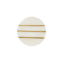 Modern Handcrafted Round White Marble Stone & 3 Line Brass Door/ Cabinet/Door Knobs 1Pc