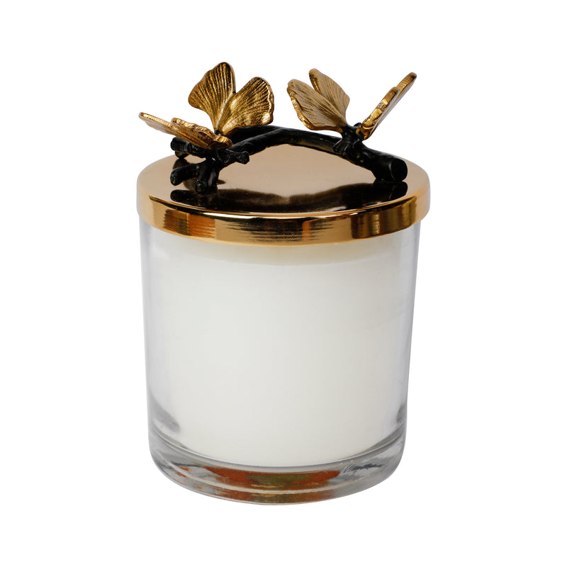 Glass jar Candle Holder filled with Wax