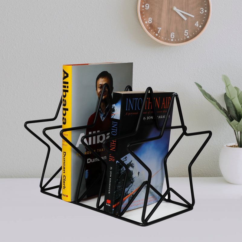 Star Shaped Decorative Metal Desktop Book File Magazine Holder 1pc By Fita