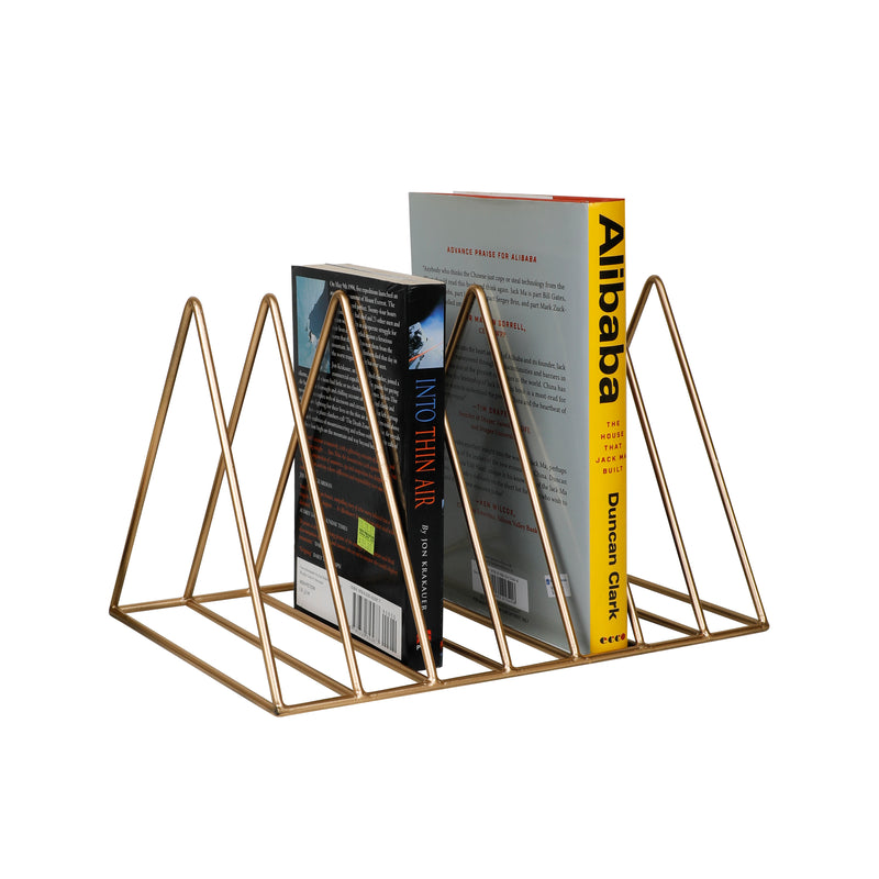 Triangle Shaped Decorative Metal Desktop Magazine Holder 1pc By Fita
