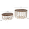 Metal Wire Fruit/Veggie/Multipurpose Basket With Wooden Lid By Fita