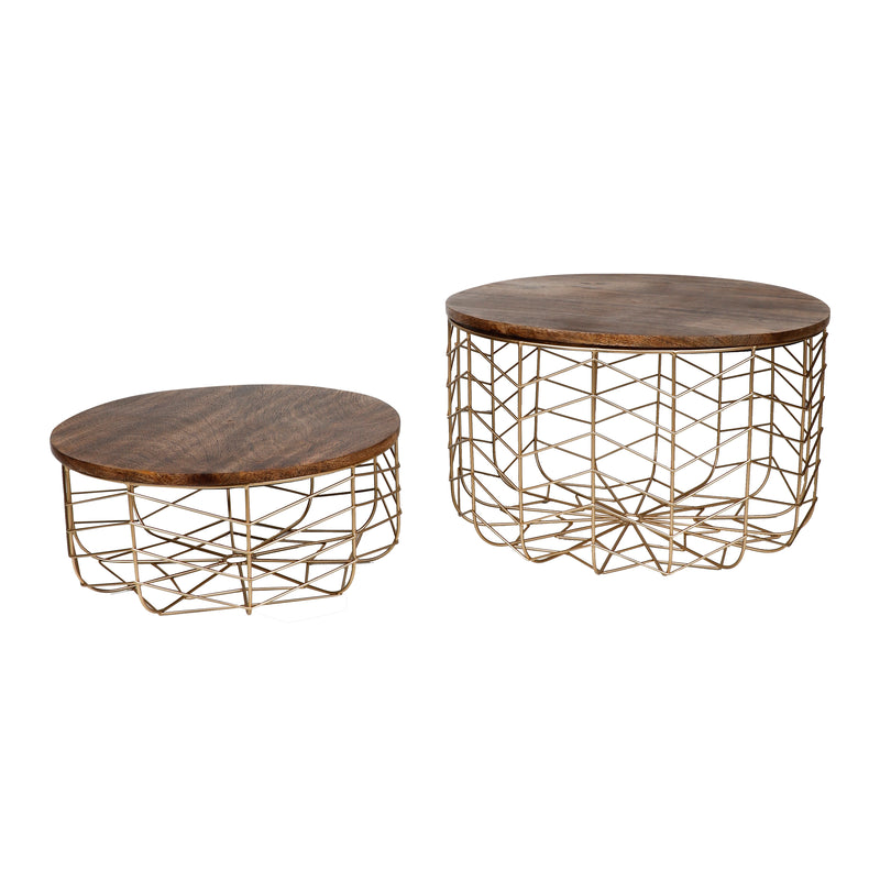 Metal Wire Fruit/Veggie/Multipurpose Basket With Wooden Lid By Fita