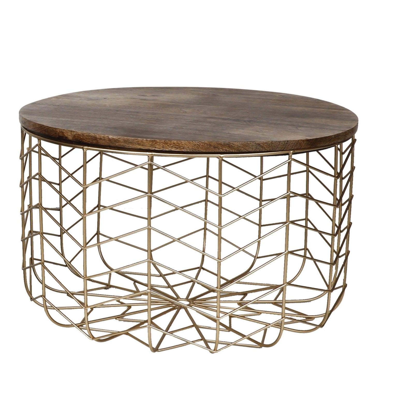 Metal Wire Fruit/Veggie/Multipurpose Basket With Wooden Lid By Fita