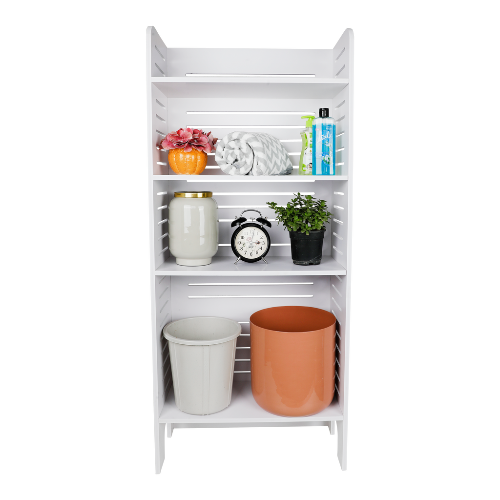 Washing Machine Side Open Bathroom Accessories Storage Shelf in PVC Board By Miza