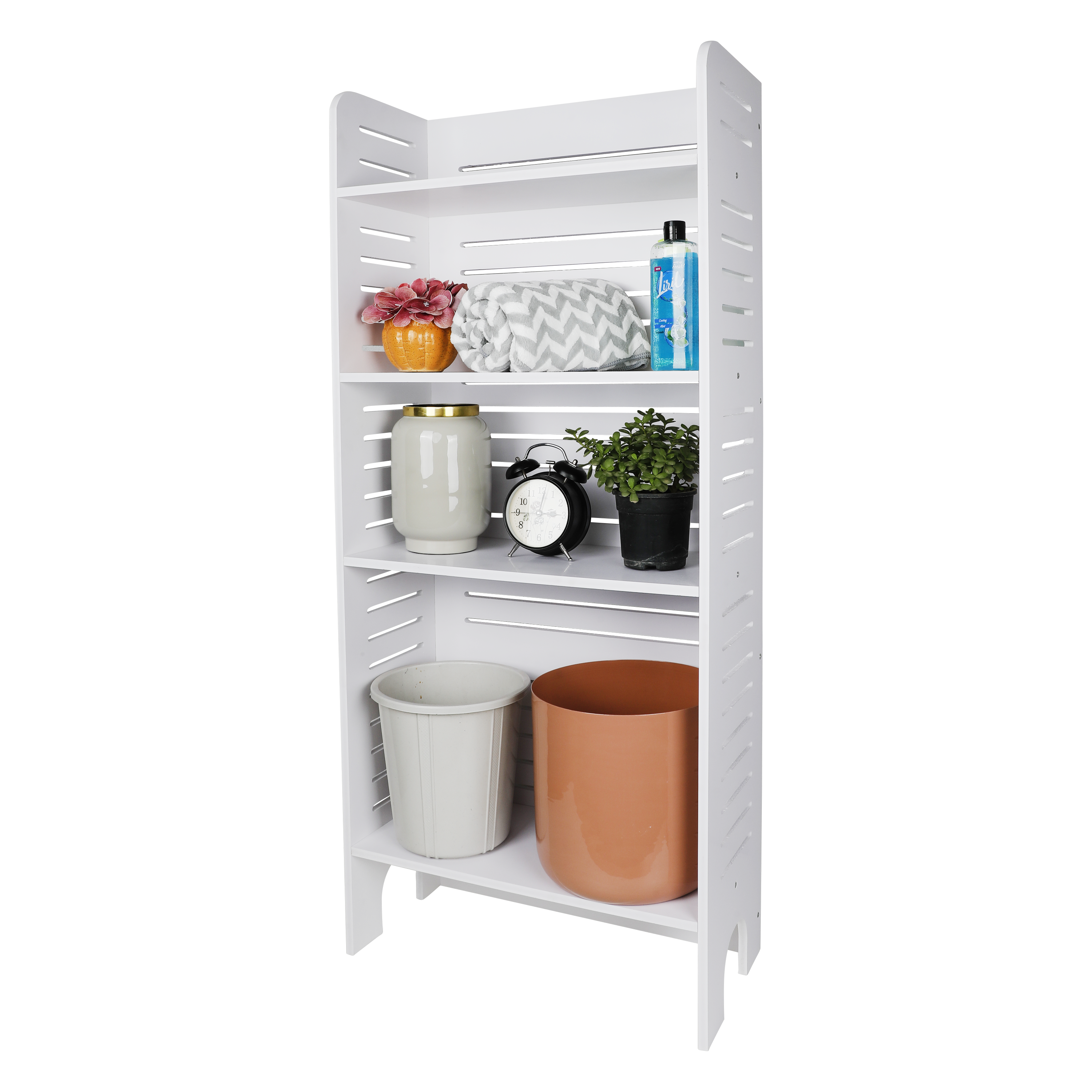 Washing Machine Side Open Bathroom Accessories Storage Shelf in PVC Board By Miza