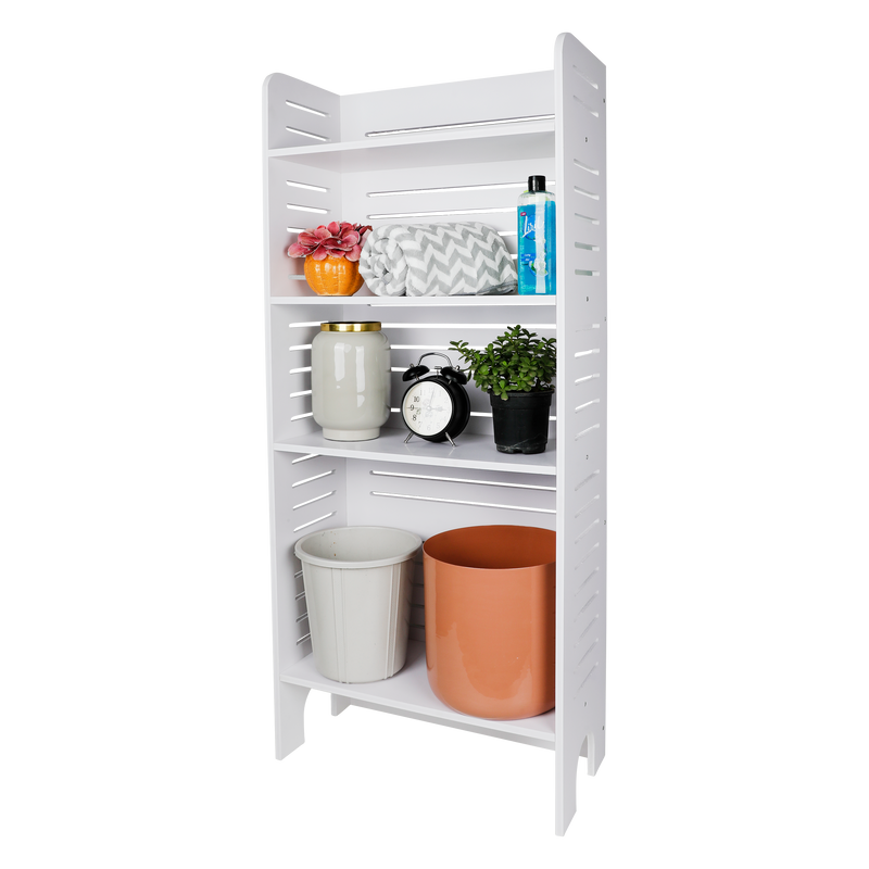 Washing Machine Side Open Bathroom Accessories Storage Shelf in PVC Board By Miza