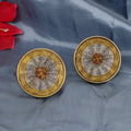 Unique Round Brass Golden Wired & Wooden Design Handmade Drawer Knobs ( Pack Of 10 )