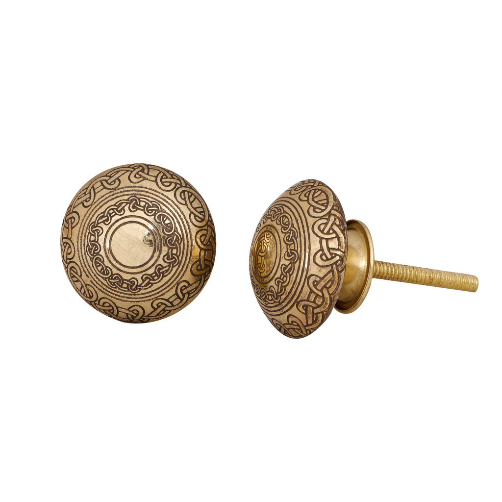 Decorative Vintage Handmade Brass Drawer Knobs ( Pack Of 10 )