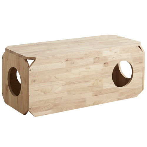 Modular Wooden Bench Cat/Dog House With Open Corners By Miza