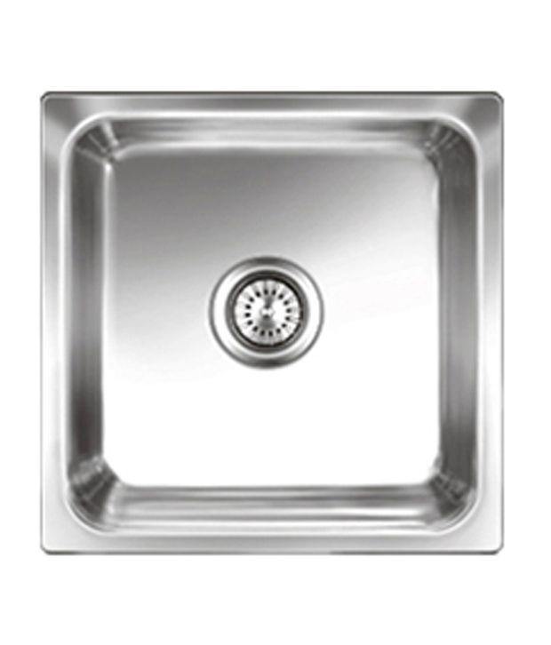Nirali Orbis Single Bowl Kitchen Sink in Stainless Steel 304 Grade + PVC Plumbing Connector - peelOrange.com