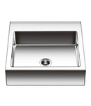 Nirali Dora Glossy Wash Basin Satin Finish in Stainless Steel 304 Grade + PVC Plumbing Connector - peelOrange.com