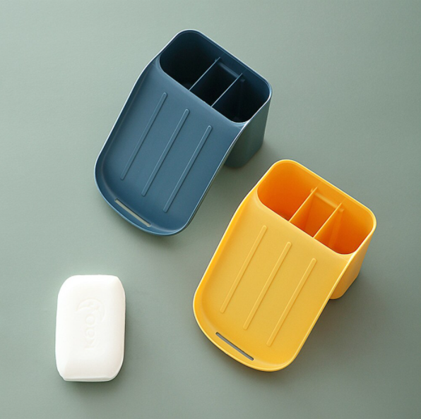 Bathroom Plastic Soap and tooth Brush Holder 