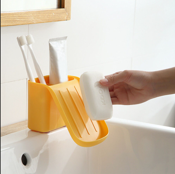 Bathroom Plastic Soap and tooth Brush Holder 